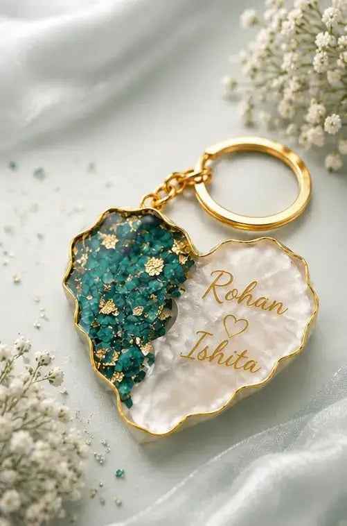 Personalized Resin Heart Keychain – A Keepsake of Love You Carry Everywhere