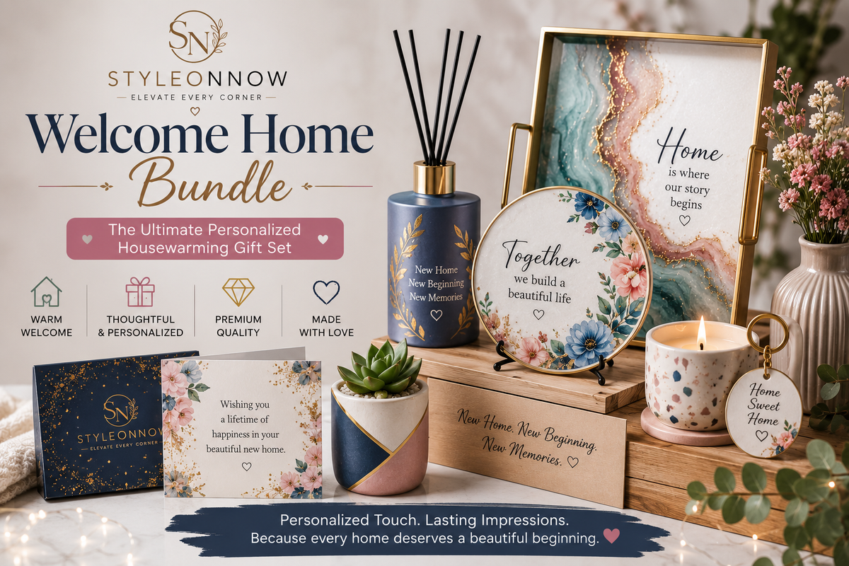 🏡 Welcome Home Bundle – The Ultimate Personalized Housewarming Gift Set Styleonnow 🏡 Welcome Home Bundle – The Ultimate Personalized Housewarming Gift Set