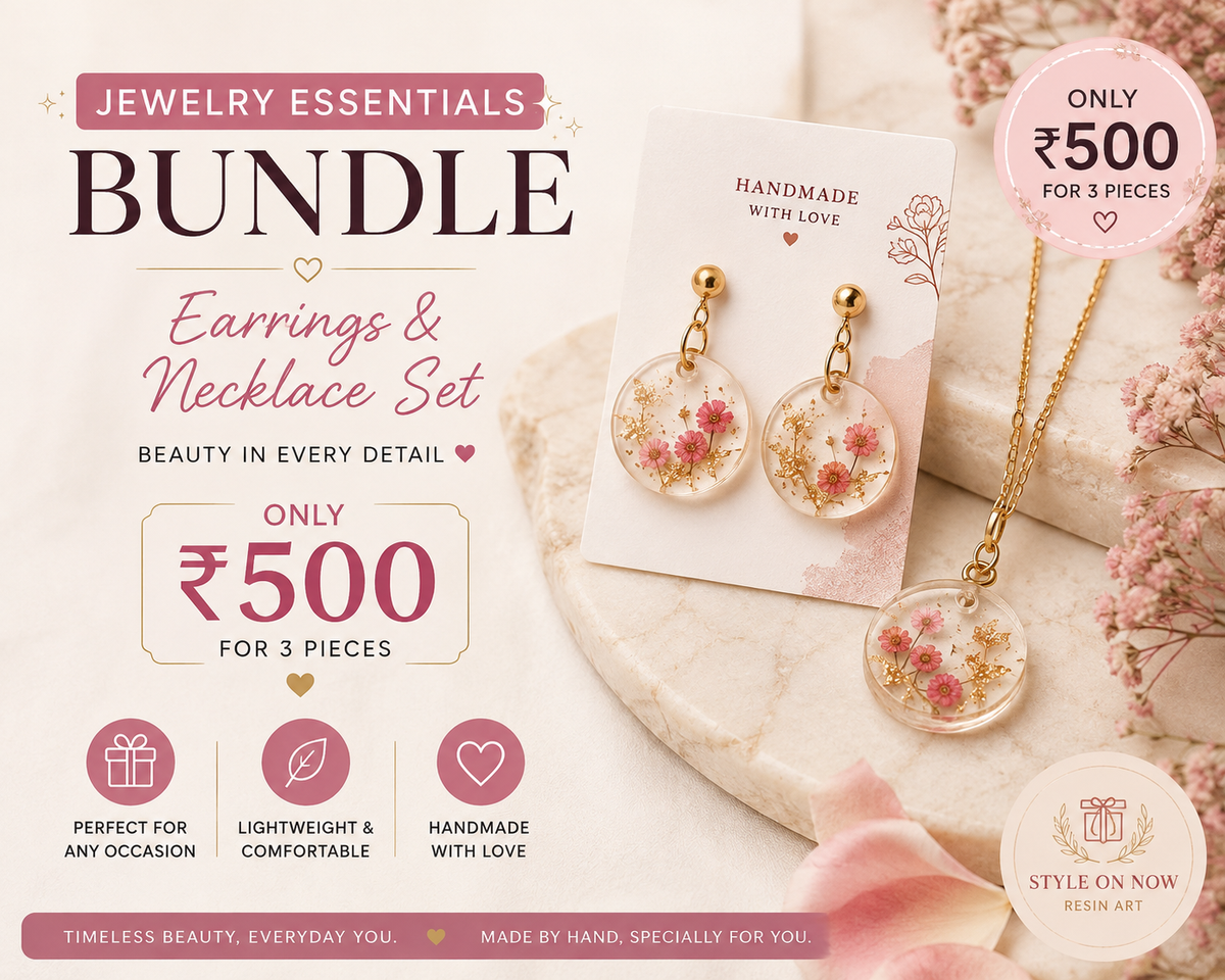 💜 Jewelry Essentials Bundle – Earrings & Necklace Set Styleonnow 💜 Jewelry Essentials Bundle – Earrings & Necklace Set