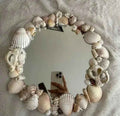 Coastal Shell Mirror – Handmade Seashell Decorative Wall Mirror | Ocean-Inspired Home Decor