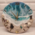 Ocean Wall Clock Decor – Handcrafted Custom Resin Coastal Charm