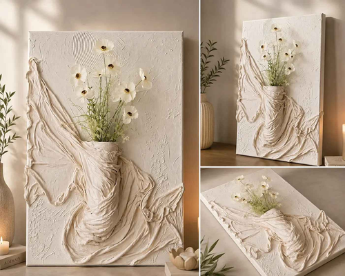Handcrafted 3D Floral Wall Art – Elevate Your Space with Sculpted Elegance